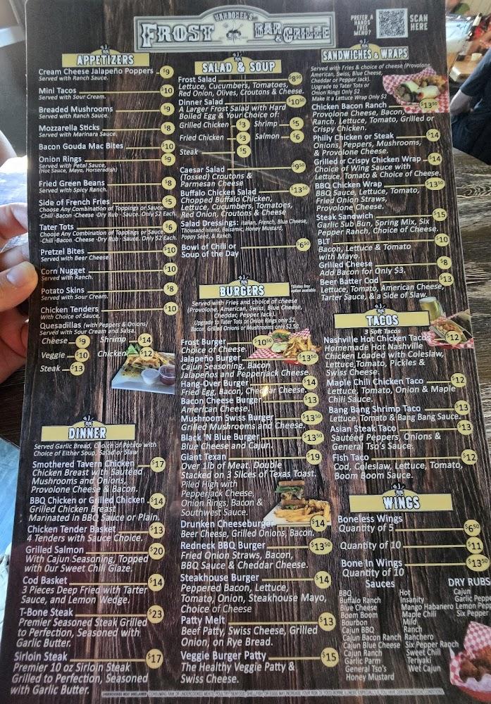FROST BAR N Grille Menu image 1