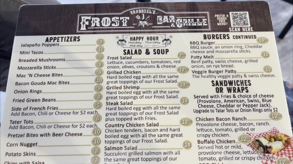 FROST BAR N Grille Menu image 4